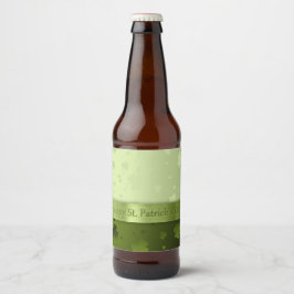 Noble St. Patricks Day Shamrocks Beer Bottle Label Bier Etiket