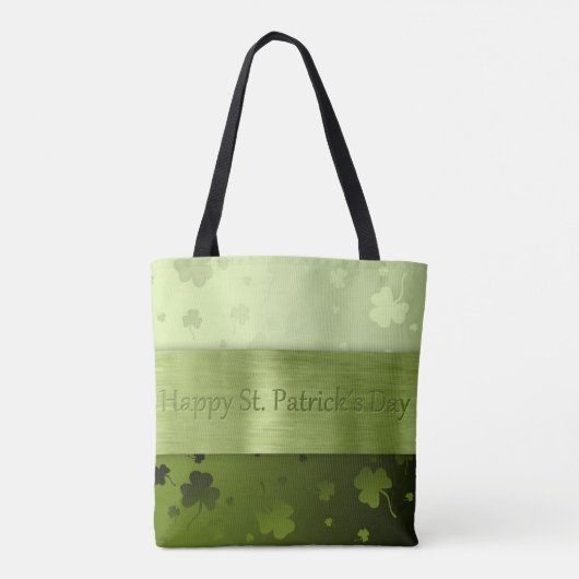 Noble St. Patrick's Day Shamrocks - Canvas tas (Achterkant)