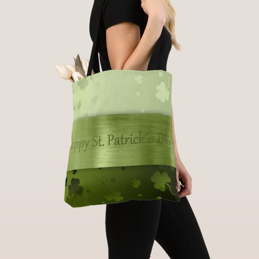 Noble St. Patrick's Day Shamrocks - Canvas tas (Dichtbij)
