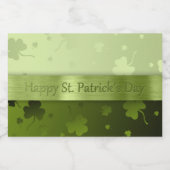Noble St. Patrick's Day Shamrocks Container Label Voedselcontainer Etiket (Enkel label)