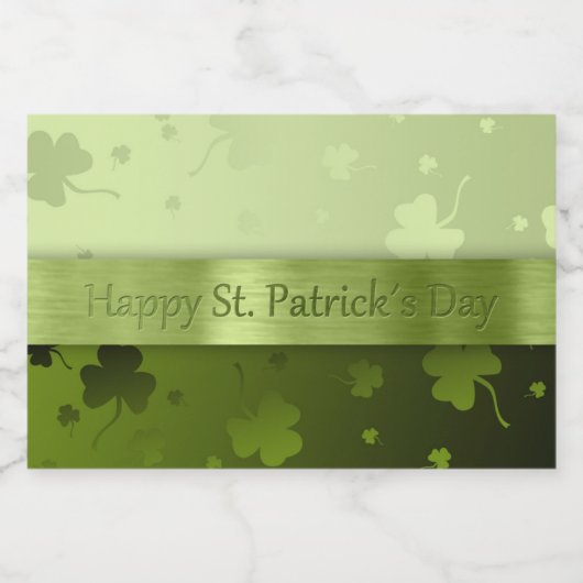Noble St. Patrick's Day Shamrocks Container Label Voedselcontainer Etiket (Enkel label)