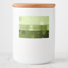 Noble St. Patrick's Day Shamrocks Container Label Voedselcontainer Etiket