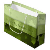 Noble St. Patrick's Day Shamrocks Grote Geschenkta Large Cadeautasje (Voorkant Gekanteld)