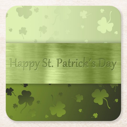 Noble St. Patrick's Day Shamrocks - Papieren Onder Kartonnen Onderzetters (Voorkant)