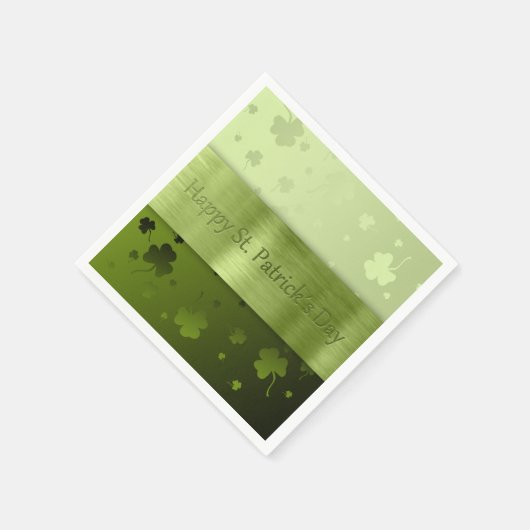 Noble St. Patrick's Day Shamrocks - Papieren serve Servetten (Hoek)