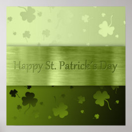 Noble St. Patrick's Day Shamrocks - Poster Print