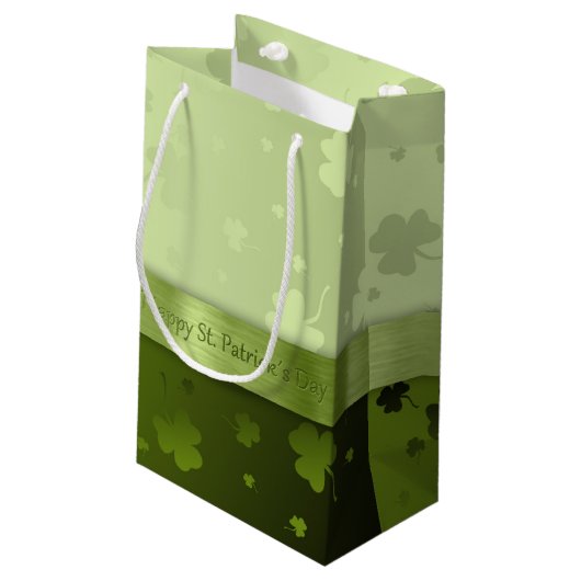 Noble St. Patrick's Day Shamrocks Small Gift Bag Klein Cadeauzakje (Achterkant Gekanteld)