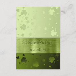 Noble St. Patrick's Day Shamrocks - Uitnodiging