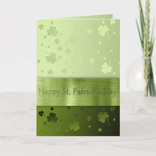 Noble St. Patrick's Day Shamrocks - Wenskaart Kaart (Voorkant)
