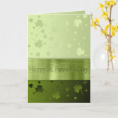 Noble St. Patrick's Day Shamrocks - Wenskaart Kaart (Gele Bloem)