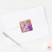 Noble Swan Vierkante Sticker (Envelop)