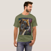 Noble Tiger schilderachtig portret T-shirt (Voorkant volledig)