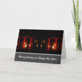 Noble Vrolijk Kerstfeest met glanzende Advent kaar Kaart (Voorkant)