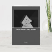 Noble Vrolijk Kerstfeest met rendieren en boom! Kaart (Achterkant)