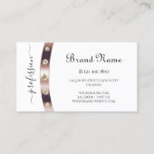 Noble White en Roos Gold met Monogram Luxueus Visitekaartje (Achterkant)