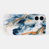 Noble White Horse iPhone 16 Hoesje (Achterkant horizontaal)