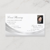 Noble White Silver Decorated with Photo and Jewel Visitekaartje (Achterkant)