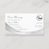 Noble White Silver gedecorbeerd met Logo en diaman Visitekaartje (Achterkant)