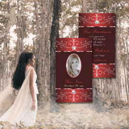 Noble Wine Red Bourgogne  Ornament met Foto Visitekaartje