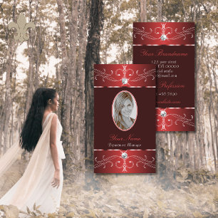 Noble Wine Red Bourgogne  Ornament met Foto Visitekaartje