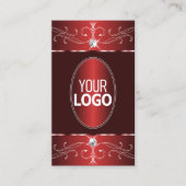 Noble Wine Red Bourgogne  Ornamenten met Logo Visitekaartje (Voorkant)