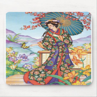 Noble Woman met Parasol Mousepad Muismat