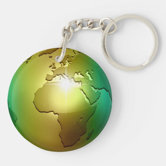 Noble World Wereldbol - AcrylSleutelhanger Sleutelhanger (Achterkant)