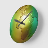 Noble World Wereldbol - Ronde wandklok (Hoek)