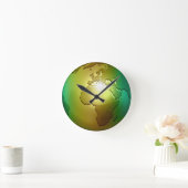 Noble World Wereldbol - Ronde wandklok (Huis)