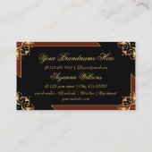 Noble Zwart Bruin Goud met Logo Impressive Visitekaartje (Achterkant)