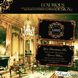 Noble Zwart Bruin Goud met Logo Impressive Visitekaartje