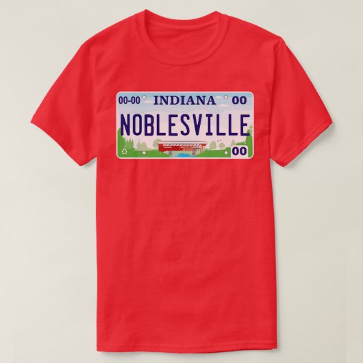 Noblesville Indiana License Bord T-shirt (Design voorkant)