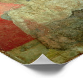 Noblewoman die een Cithera speelt Poster (Hoek)