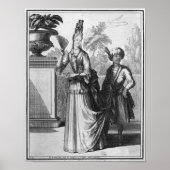 Noblewomen's jurk, eind 17e eeuw poster (Voorkant)