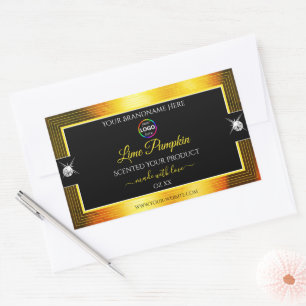 Nobly Black Shiny Golden Oranje Logo Product Label