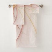 Nobly Copper and Gold Abstract Modern Fractal Art Bad Handdoek (Insitu)