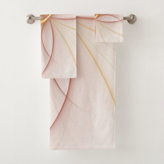 Nobly Copper and Gold Abstract Modern Fractal Art Bad Handdoek (Insitu)