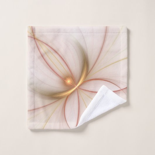 Nobly Copper and Gold Abstract Modern Fractal Art Bad Handdoek (Wasdoekje)