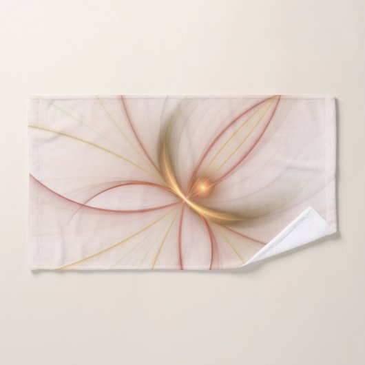 Nobly Copper and Gold Abstract Modern Fractal Art Bad Handdoek (Handdoek)