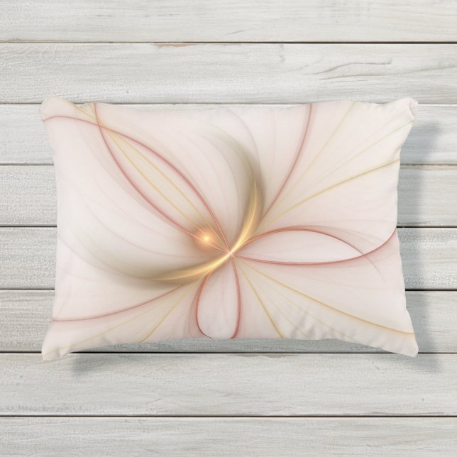 Nobly Copper and Gold Abstract Modern Fractal Art Buitenkussen (Voorkant)