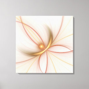 Nobly Copper and Gold Abstract Modern Fractal Art Canvas Afdruk