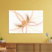 Nobly Copper and Gold Abstract Modern Fractal Art Canvas Afdruk (Insitu (Woonkamer))