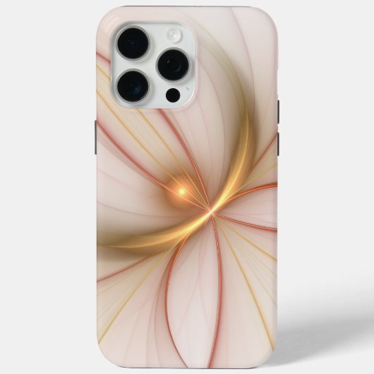Nobly Copper and Gold Abstract Modern Fractal Art Case-Mate iPhone Case (Achterkant)