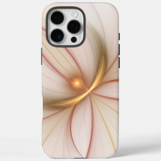 Nobly Copper and Gold Abstract Modern Fractal Art Case-Mate iPhone Case (Achterkant)