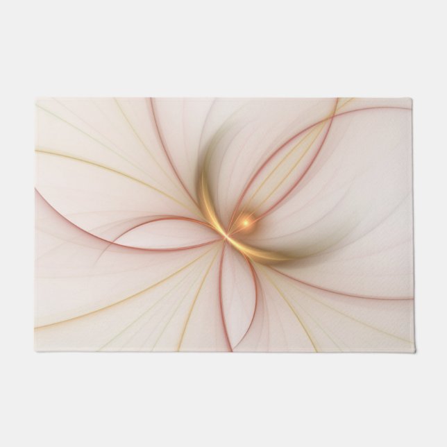 Nobly Copper and Gold Abstract Modern Fractal Art Deurmat (Voorkant)