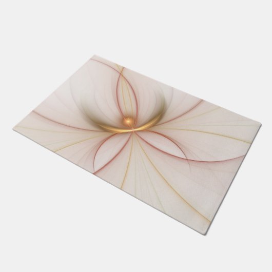 Nobly Copper and Gold Abstract Modern Fractal Art Deurmat (Schuin)