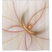 Nobly Copper and Gold Abstract Modern Fractal Art Douchegordijn (Voorkant)