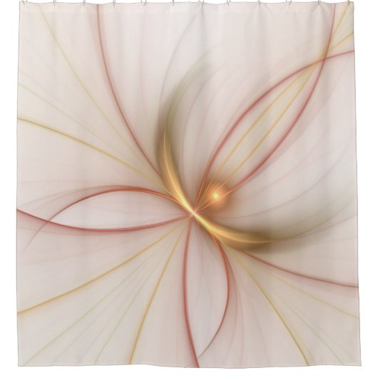 Nobly Copper and Gold Abstract Modern Fractal Art Douchegordijn (Voorkant)