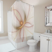 Nobly Copper and Gold Abstract Modern Fractal Art Douchegordijn (In situ)