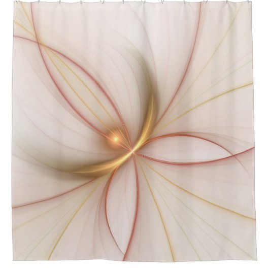 Nobly Copper and Gold Abstract Modern Fractal Art Douchegordijn (Voorkant)